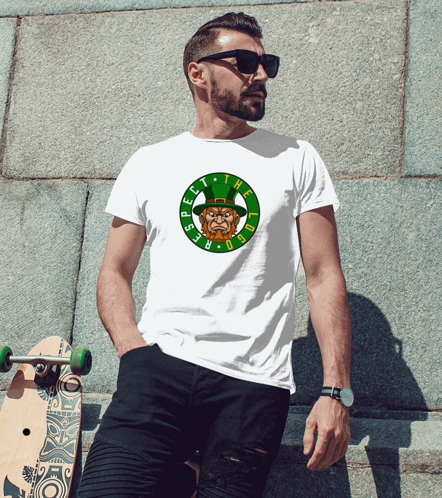 Respect The Logo Irish Mascot Green Hat T-Shirt