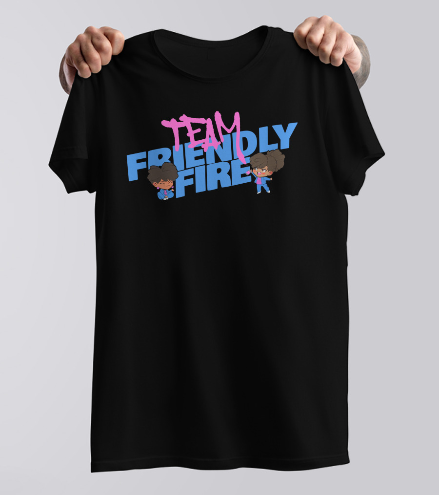 Definedbyky Team Friendly Fire Animated Duo Fun T-Shirt