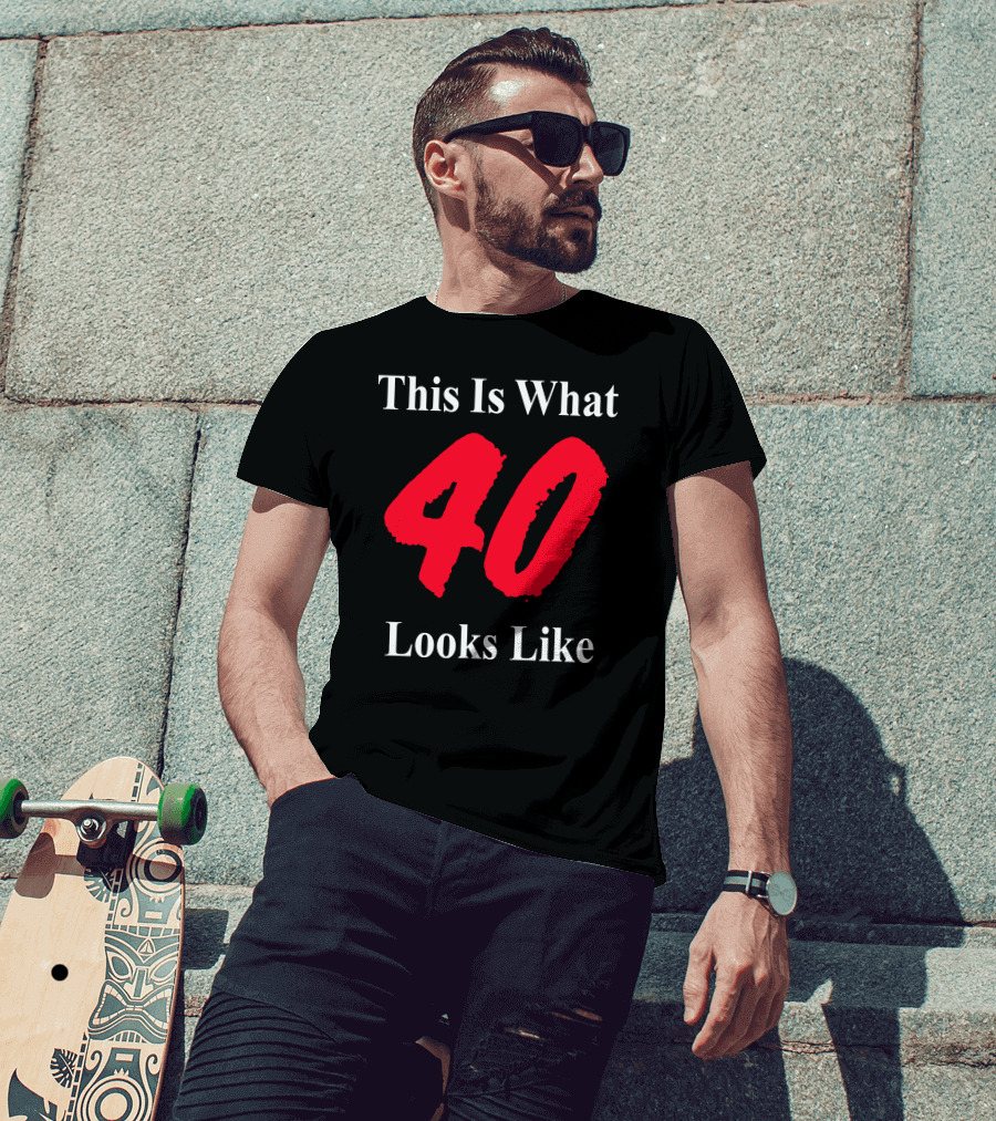 Samm Levine This Is What 40 Looks Like Bold Red Forty T-Shirt