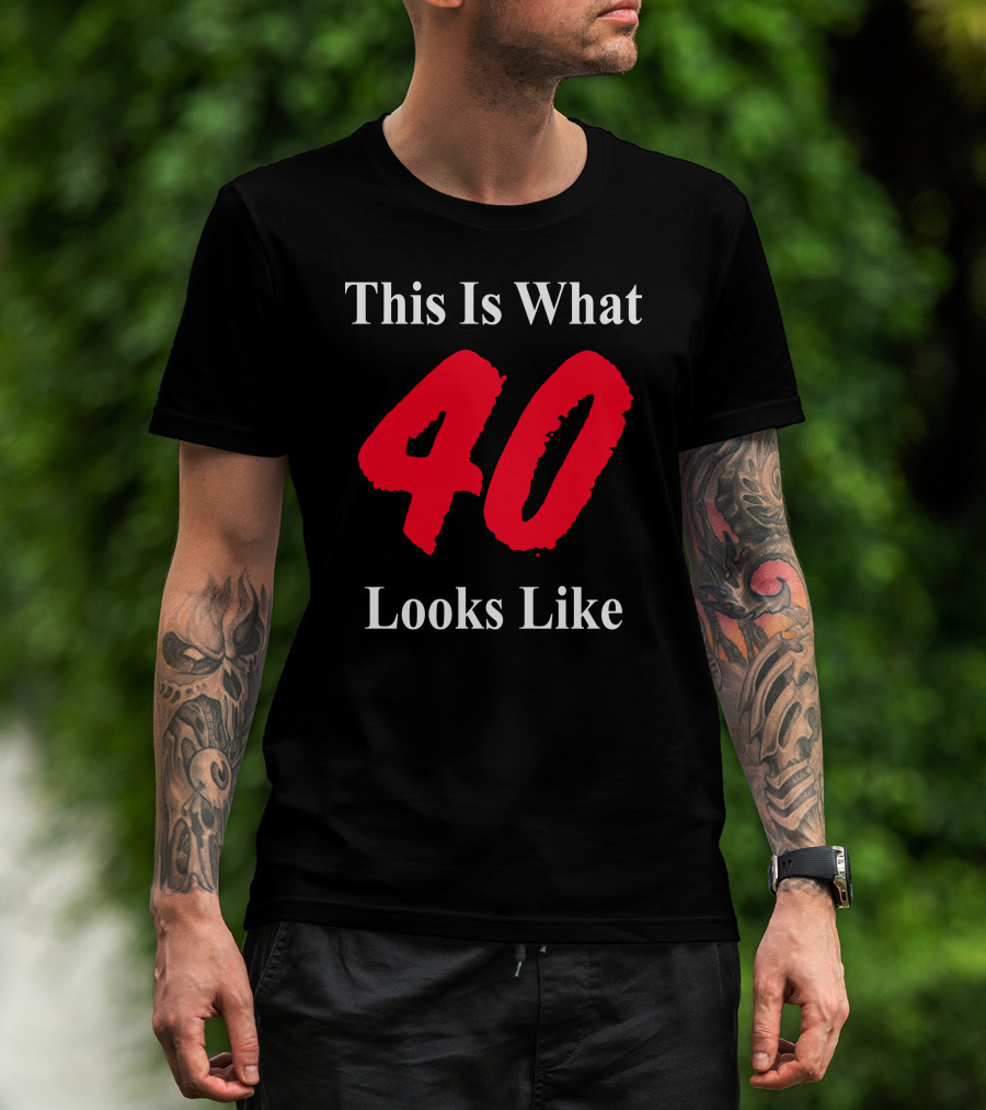 Samm Levine This Is What 40 Looks Like Bold Red Forty T-Shirt
