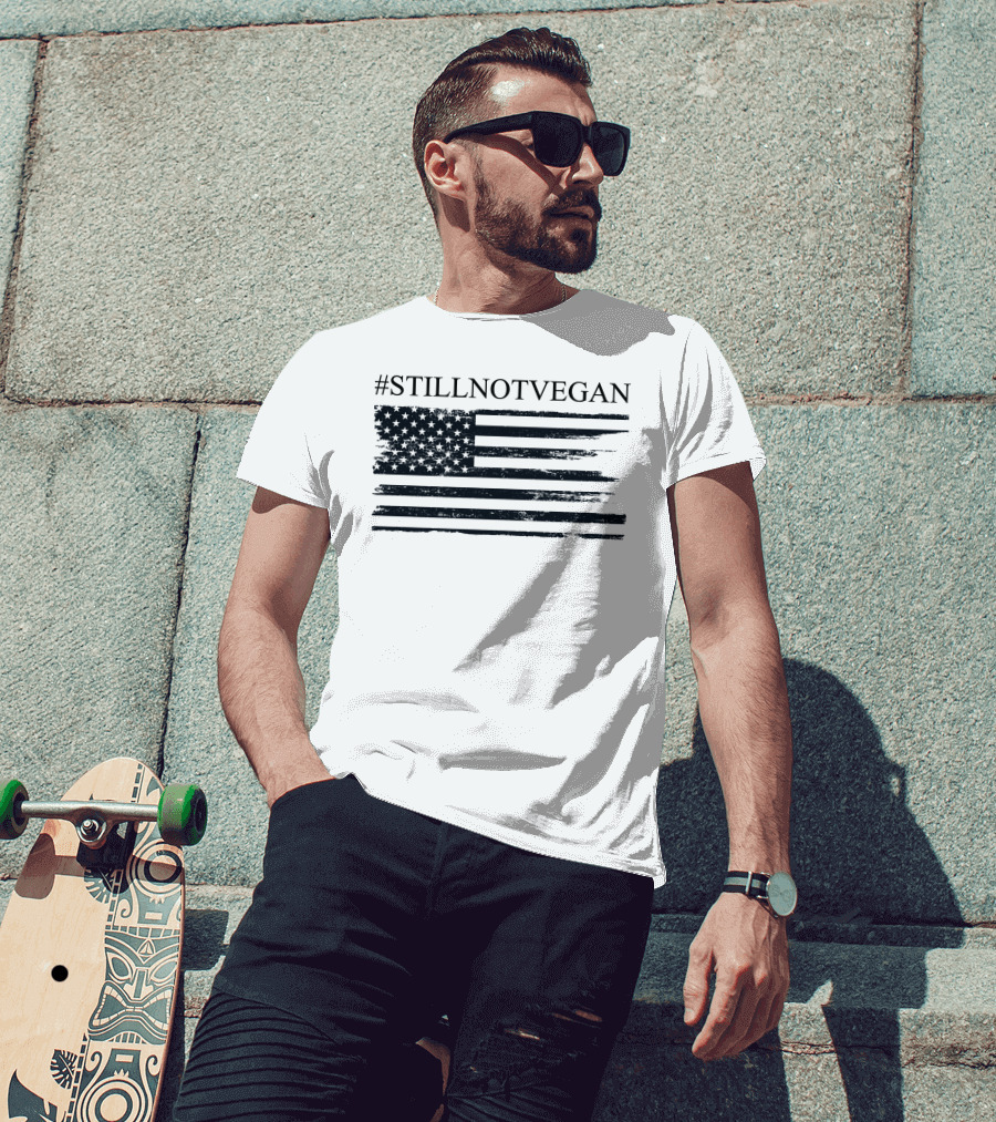 Dr Shawn Baker #StillNotVegan American Flag T-Shirt