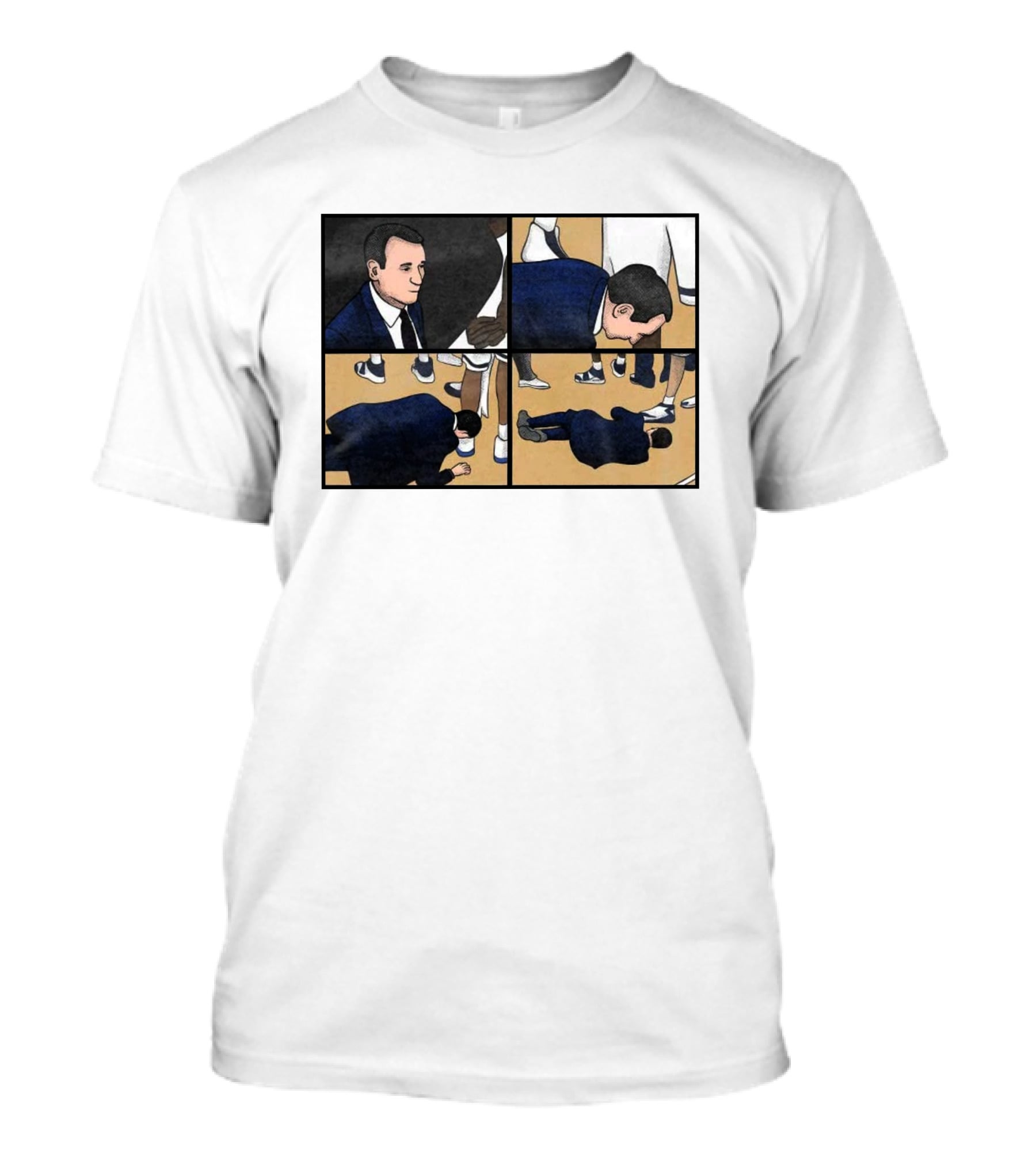 Big Cat Collapse Basketball Comic Panel T-Shirt