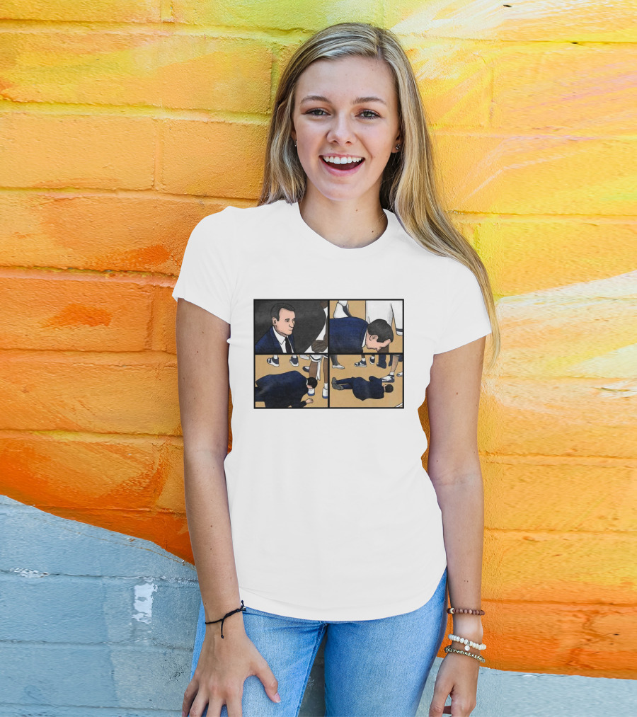 Big Cat Collapse Basketball Comic Panel T-Shirt