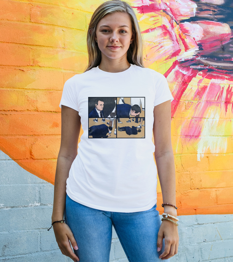 Big Cat Collapse Basketball Comic Panel T-Shirt