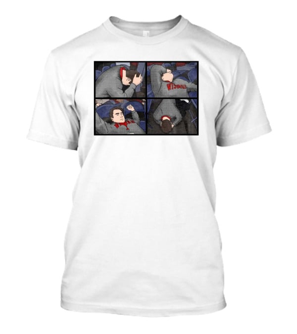 Wisconsin Fan Meltdown Comic Strip T-Shirt