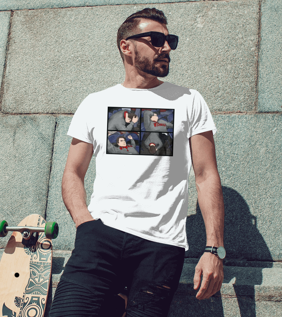 Wisconsin Fan Meltdown Comic Strip T-Shirt
