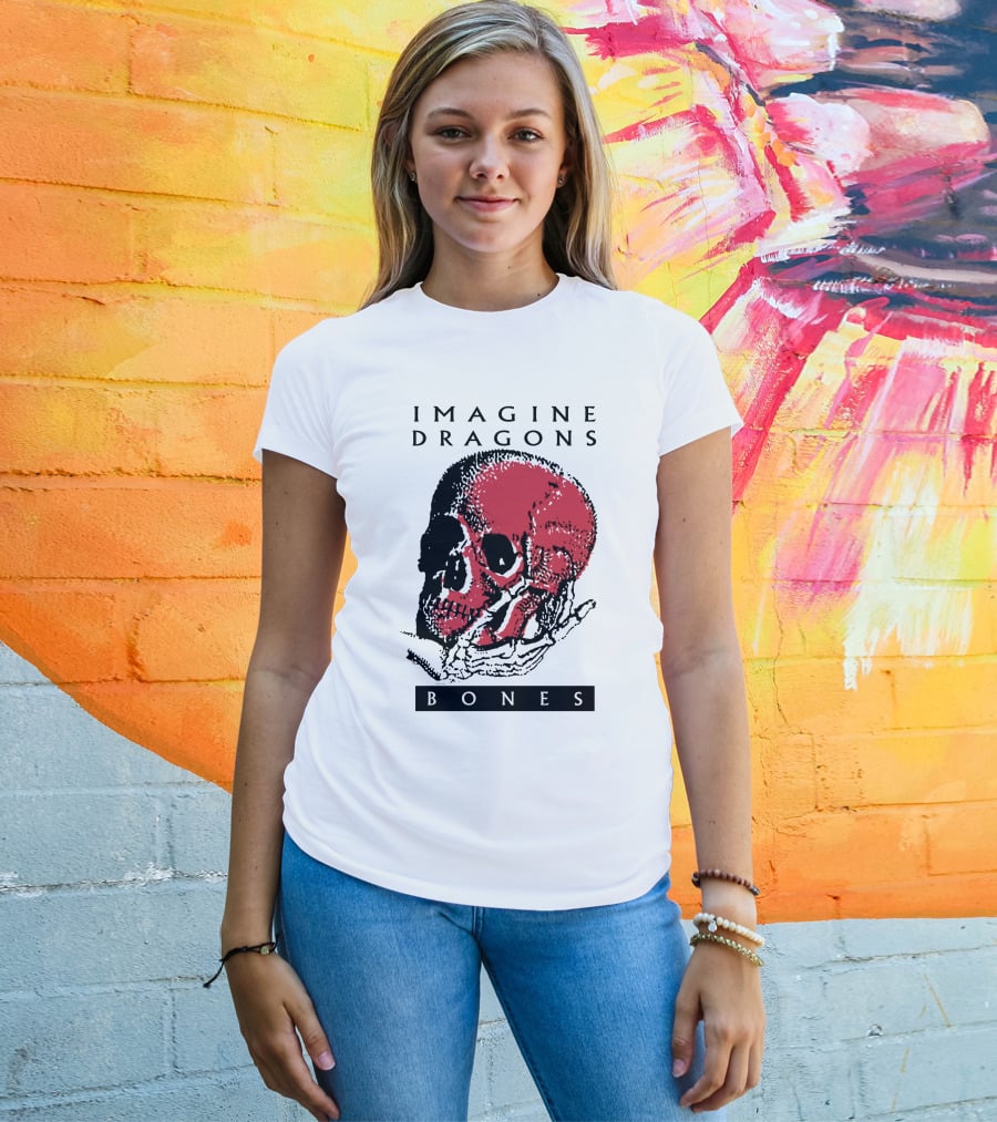 Imagine Dragons Bones Red Skull T-Shirt