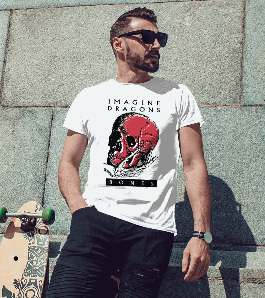 Imagine Dragons Bones Red Skull T-Shirt