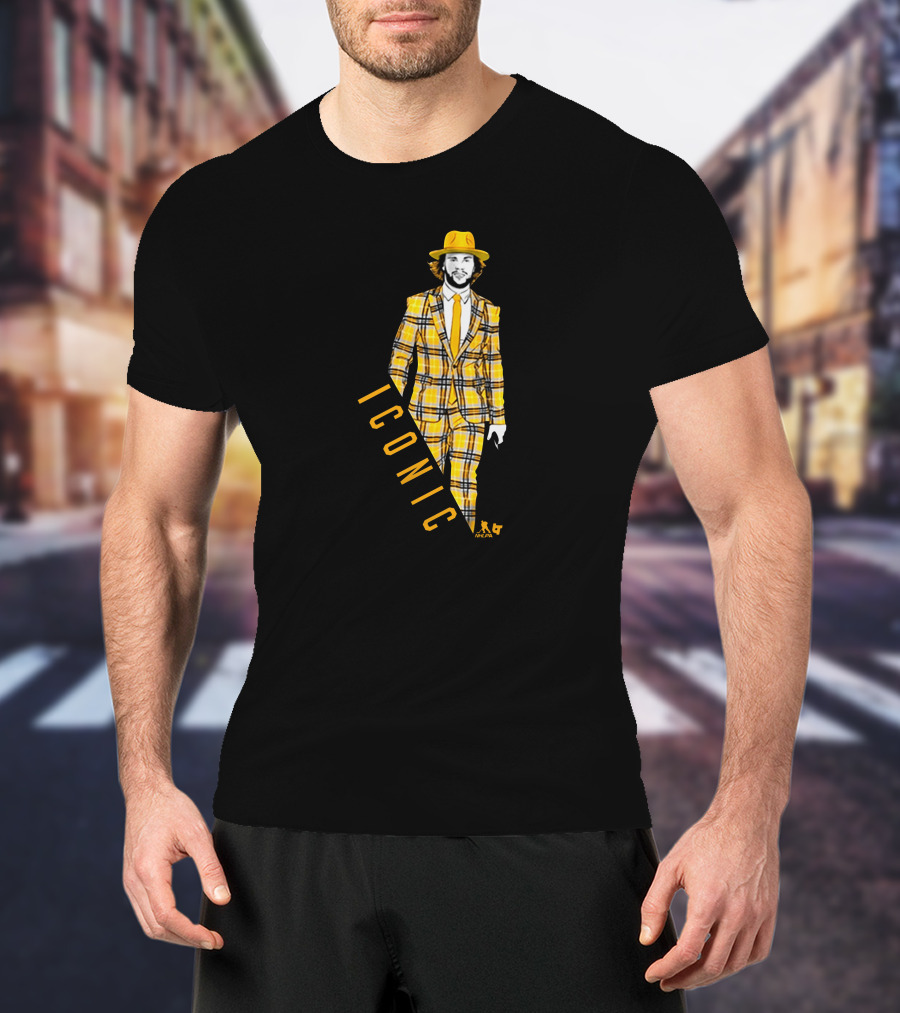 David Pastrnak Iconic Yellow Plaid Suit T-Shirt