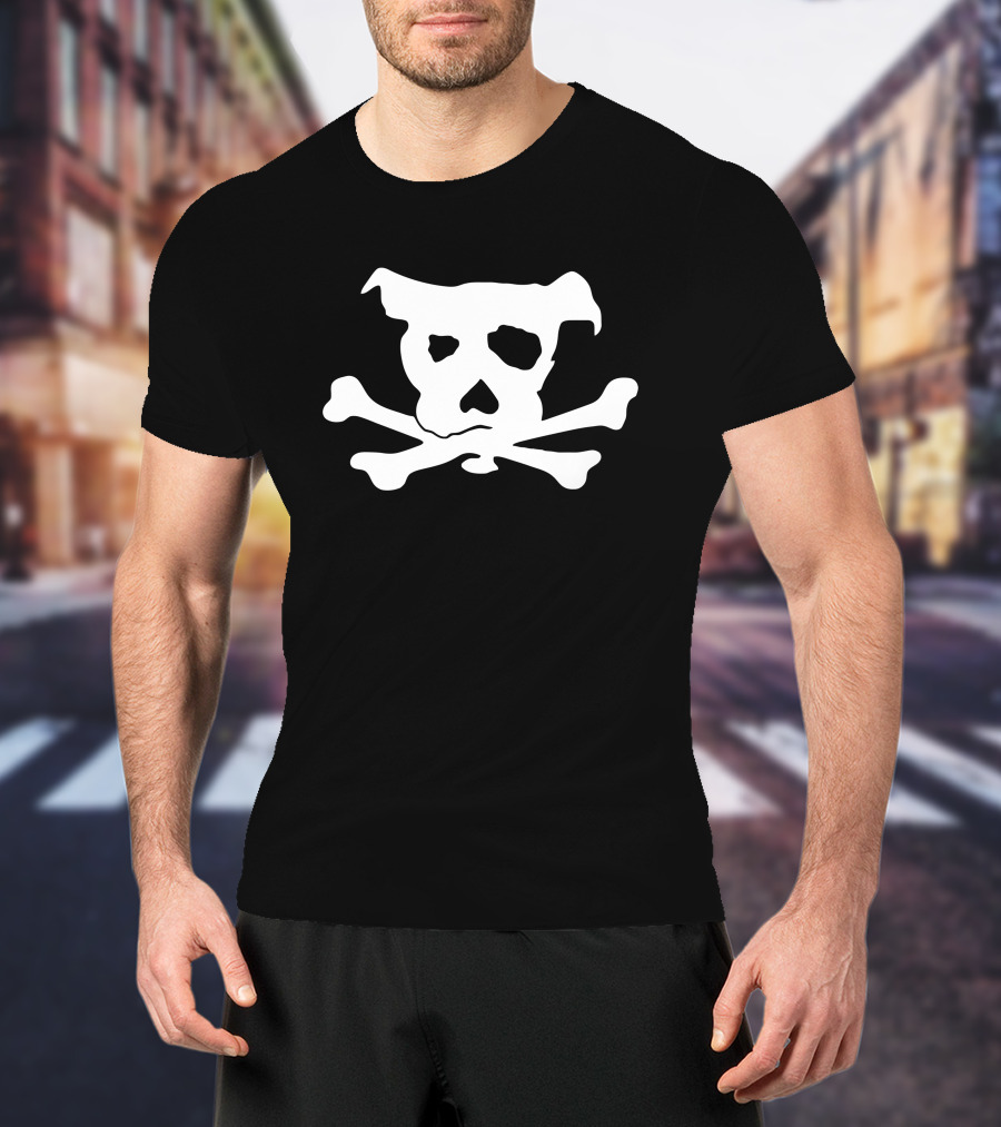 Pirate Dog Skull And Crossbones T-Shirt