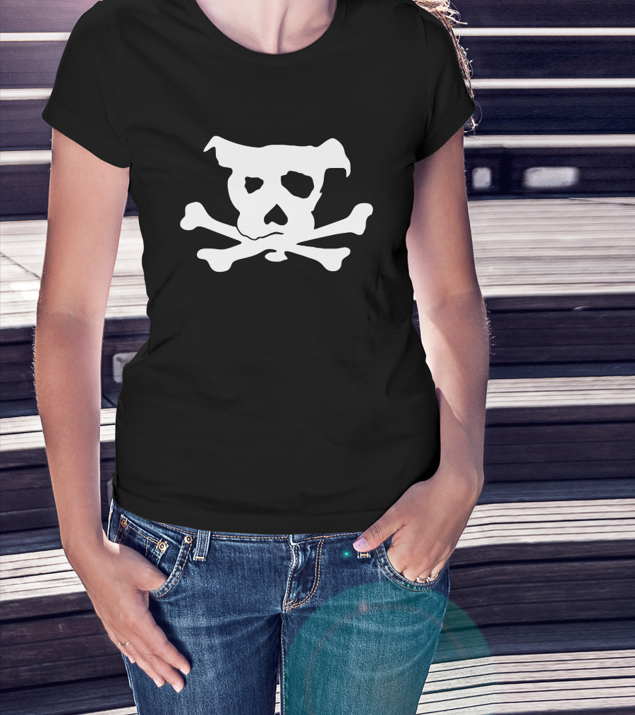 Pirate Dog Skull And Crossbones T-Shirt