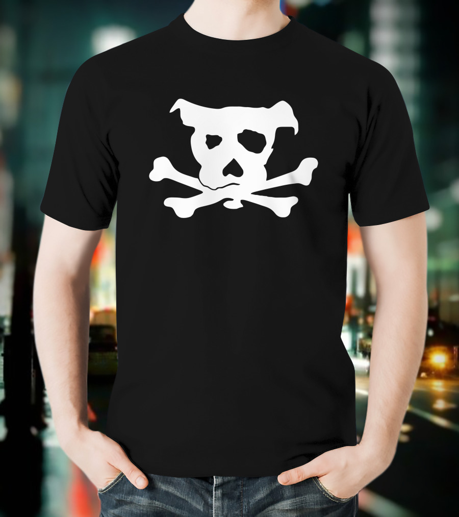 Pirate Dog Skull And Crossbones T-Shirt