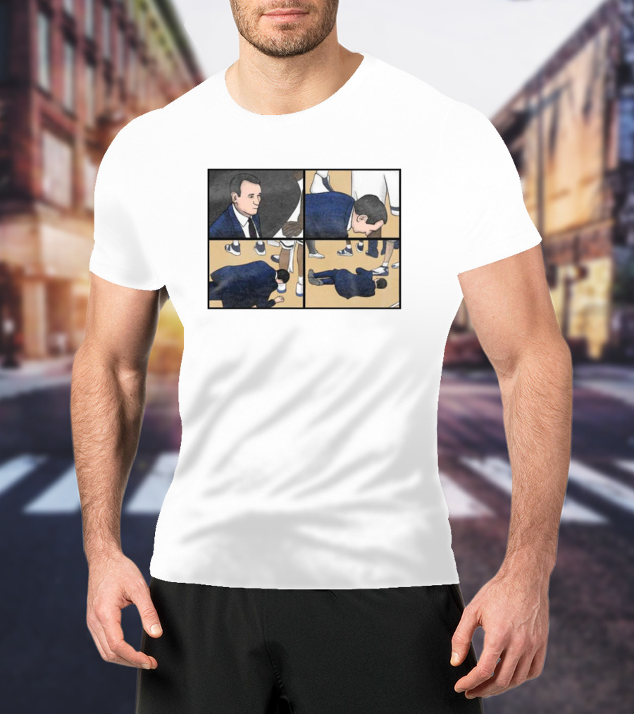 Coach Collapse Comic Panel Humor Scene T-Shirt
