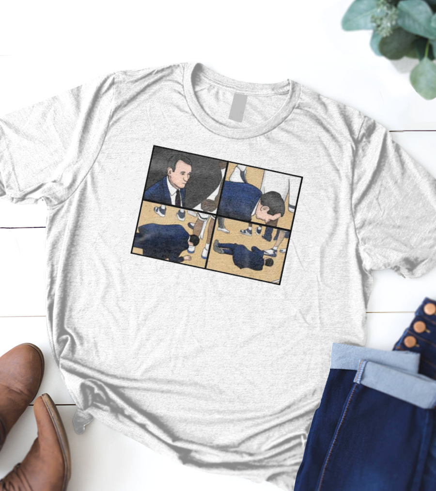 Coach Collapse Meme Comic Panel Sneaker Scene T-Shirt