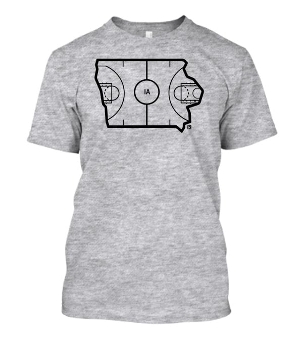 IA Basketball Court Map T-Shirt
