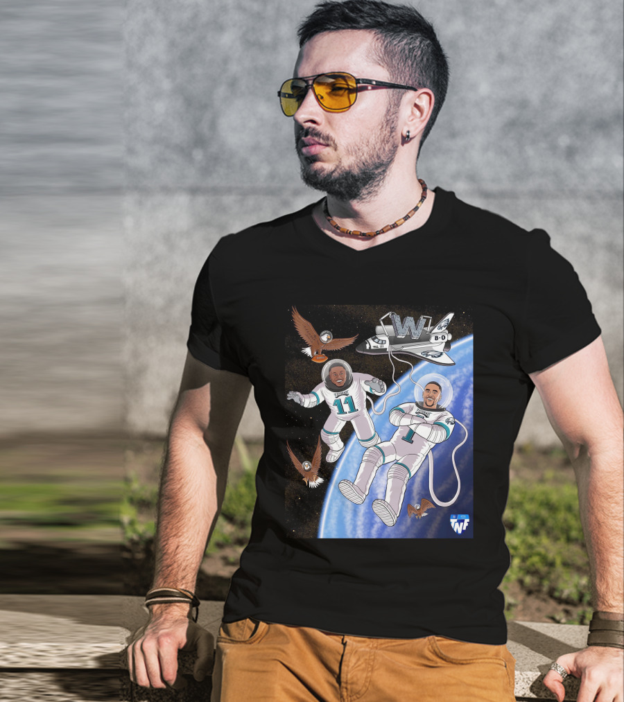 Aj Brown Flying High Baby Eagles TNF 8-0 Space Victory T-Shirt