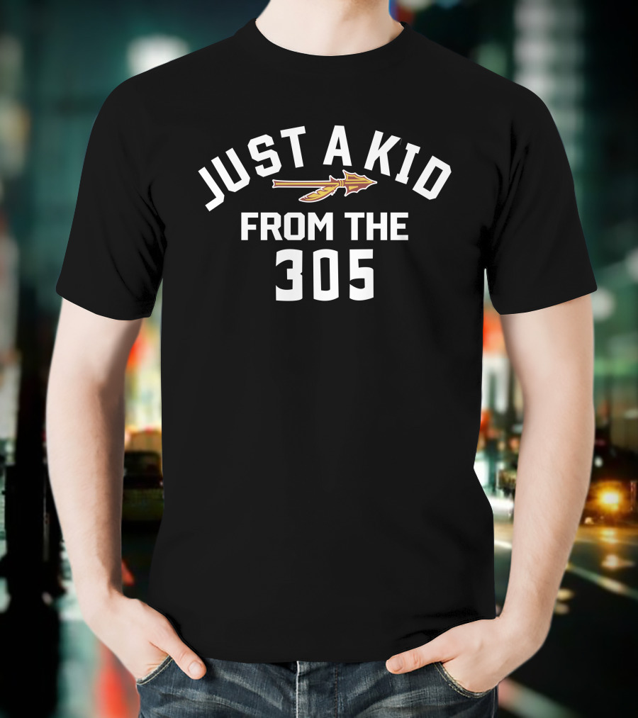 JUST A KID FROM THE 305 Miami Football Fan T-Shirt