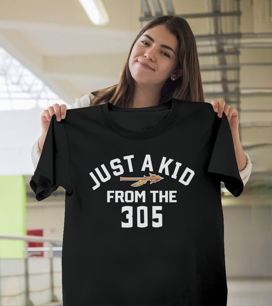 JUST A KID FROM THE 305 Miami Football Fan T-Shirt