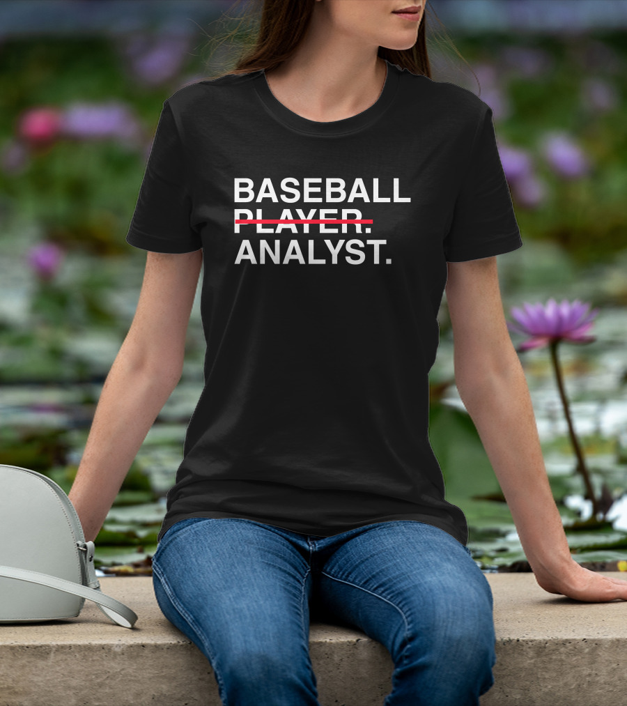 Baseball Analyst Player Strikethrough T-Shirt