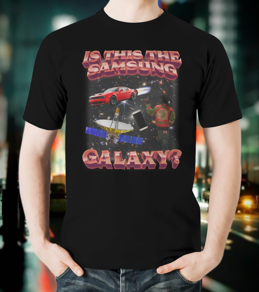 Is This The Samsung Galaxy Red Car Space Satellite Phone T-Shirt
