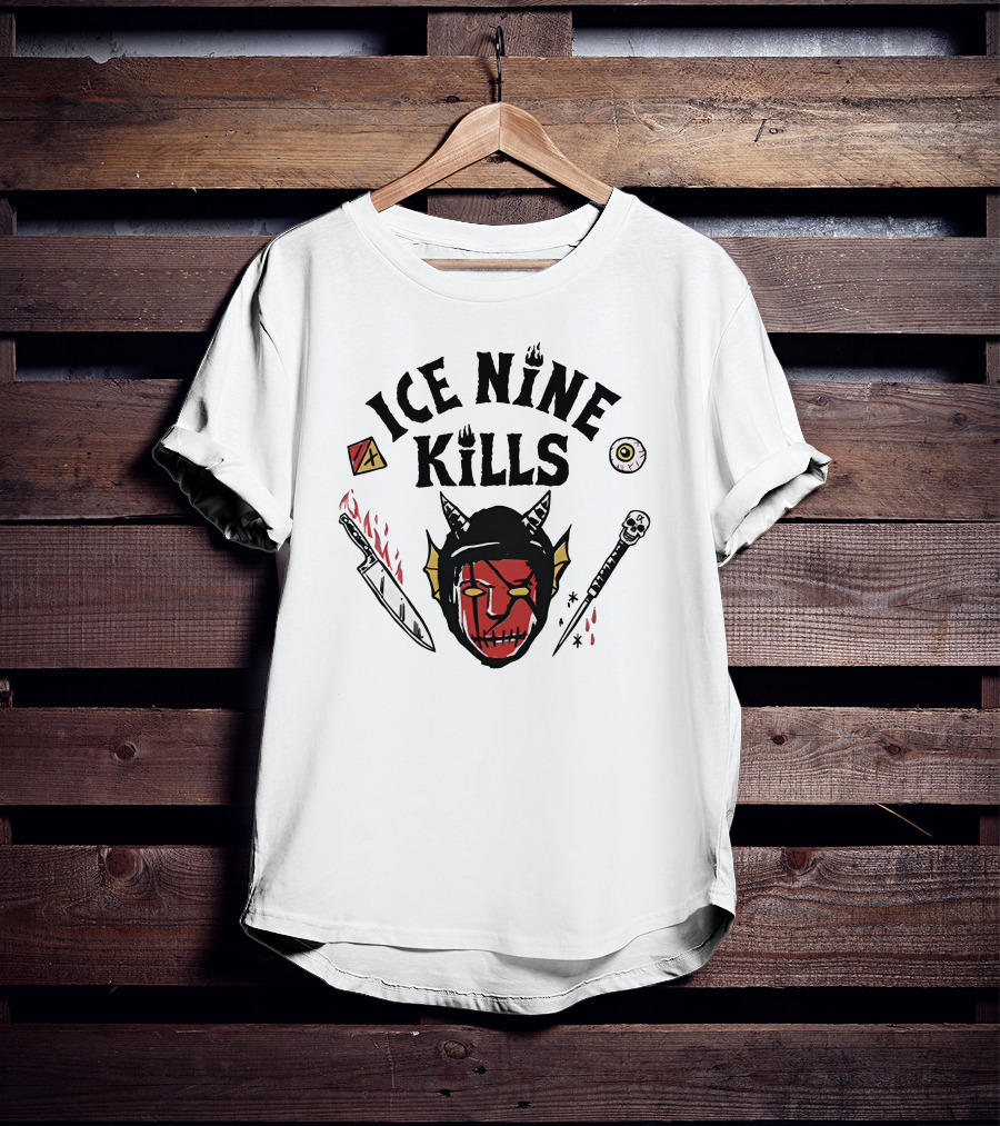 Ice Nine Kills Horror Mask Knife Skull Blood Demon T-Shirt