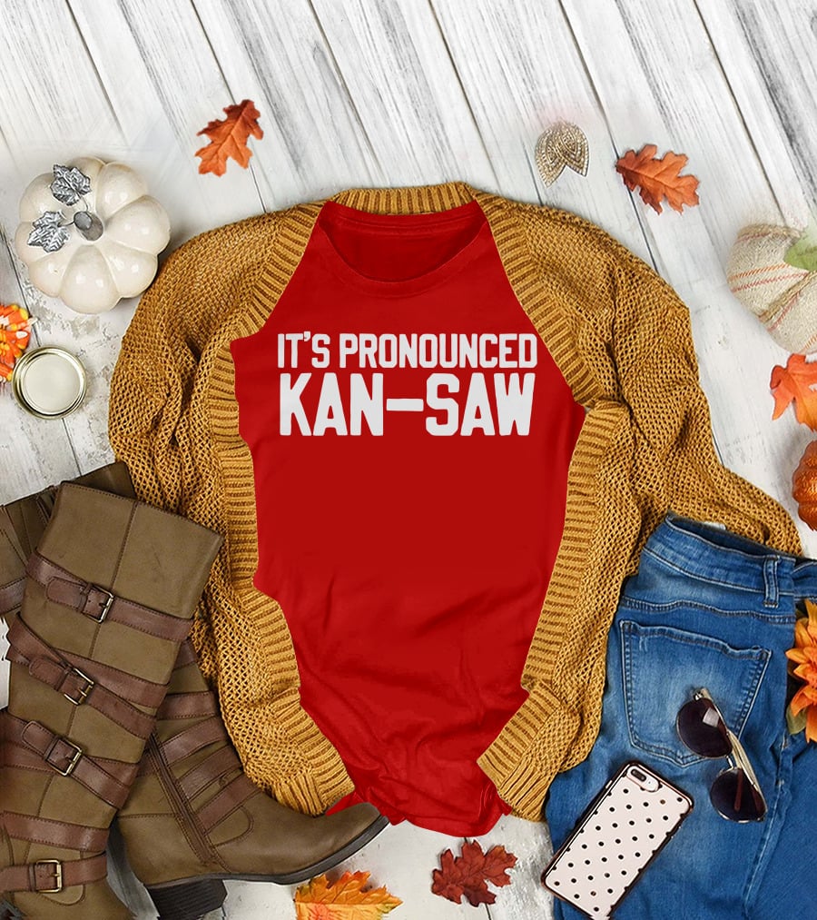 Hogs It's Pronounced Kan Saw Arkansas Razorbacks T-Shirt