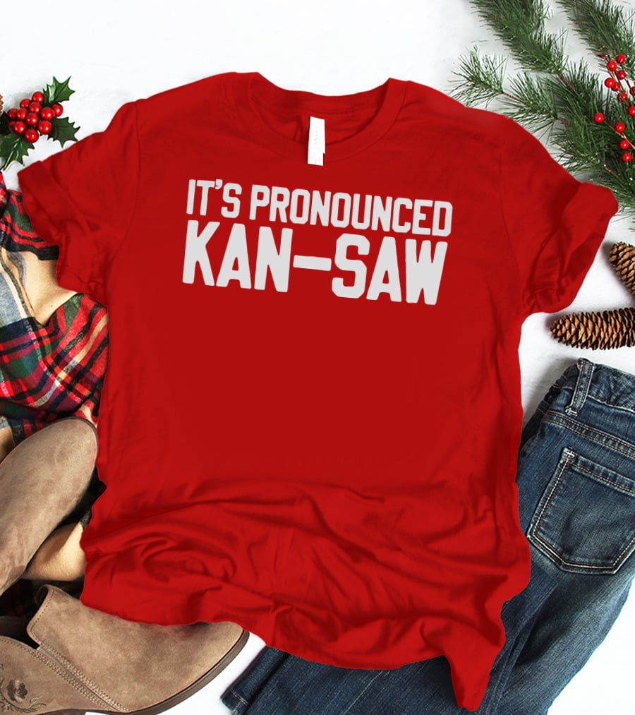 Hogs It's Pronounced Kan Saw Arkansas Razorbacks T-Shirt