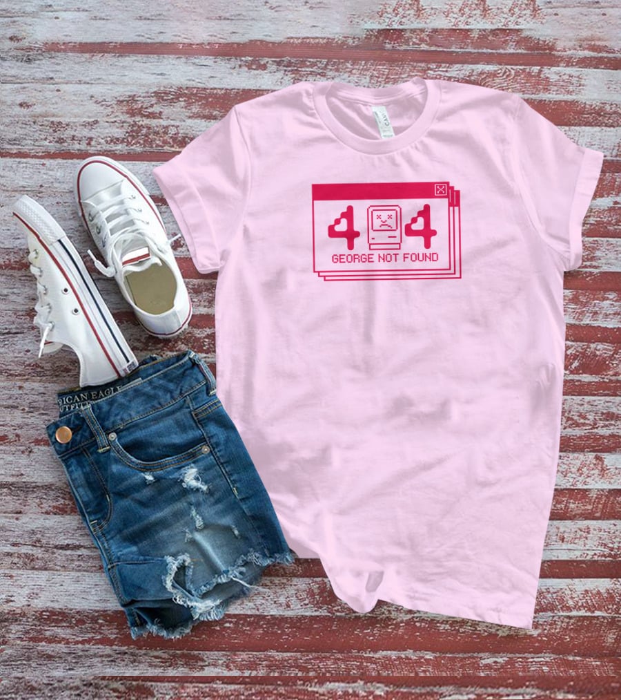 Georgenotfound 404 Error Crying Computer Pink T-Shirt