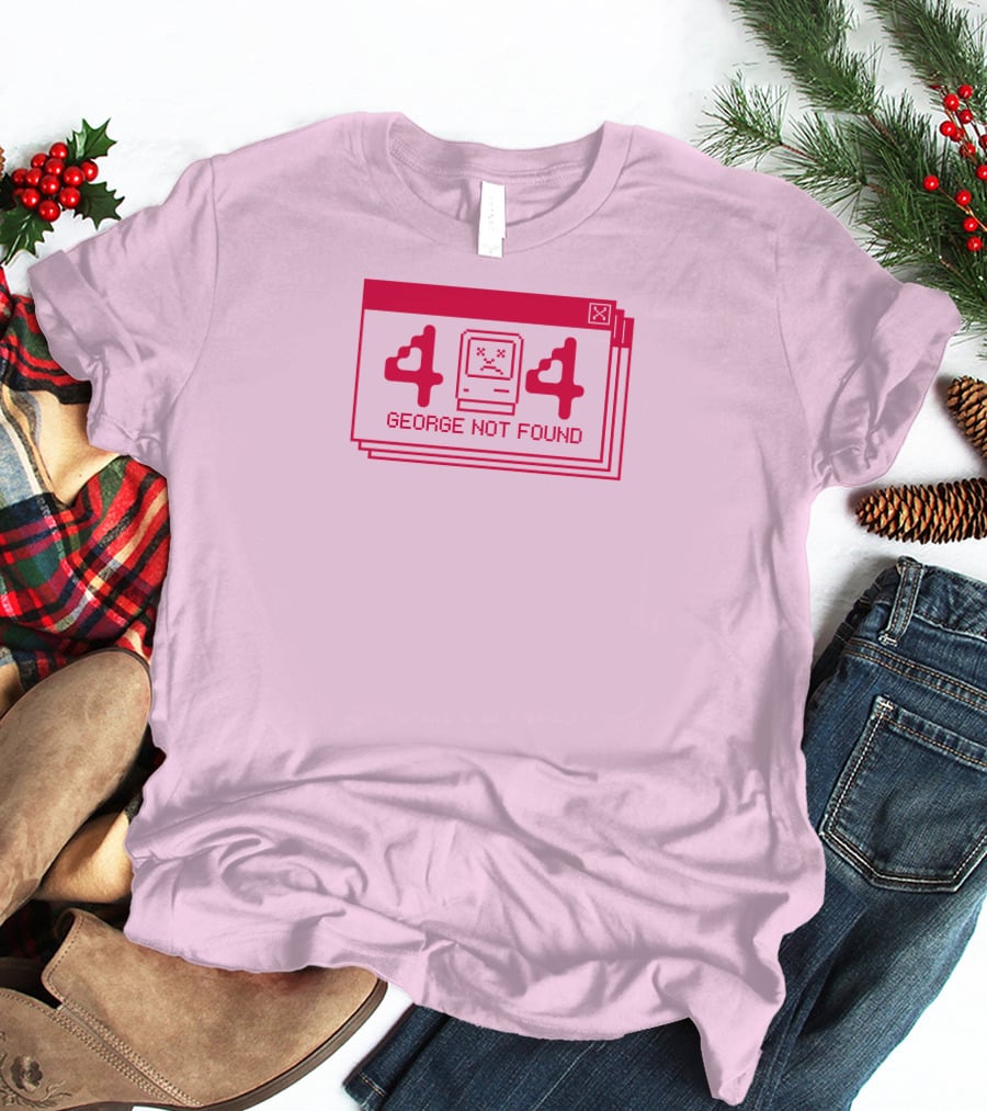 Georgenotfound 404 Error Crying Computer Pink T-Shirt