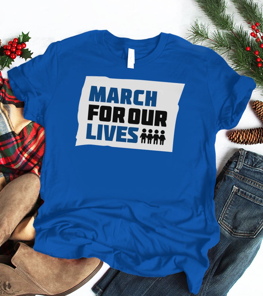 MARCH FOR OUR LIVES Protest Social Movement Iconic Text And Figures T-Shirt