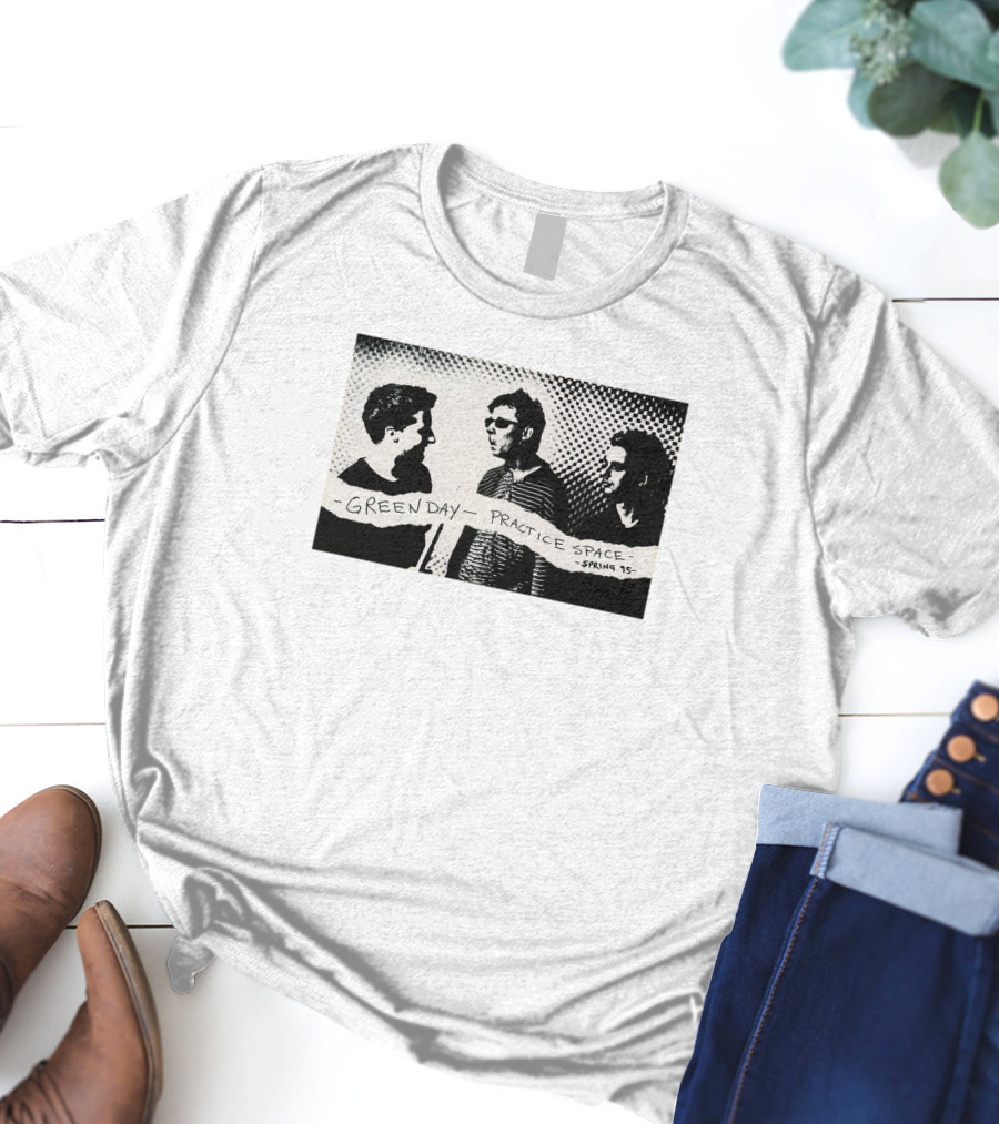 Green Day Practice Space Oakland Spring '95 Livsvinyl T-Shirt