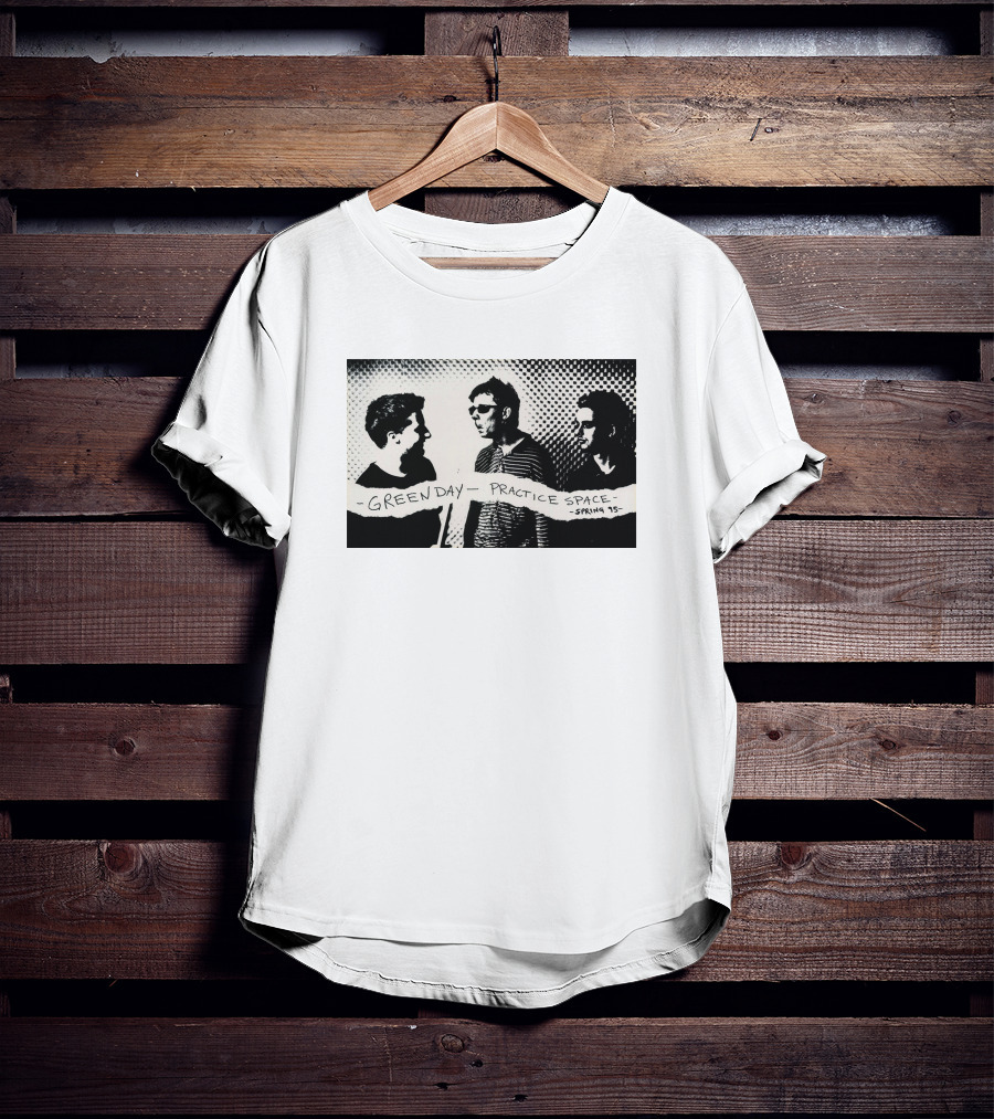 Green Day Practice Space Oakland Spring '95 Livsvinyl T-Shirt