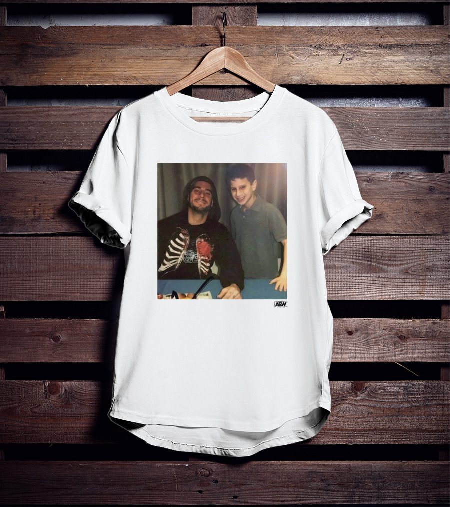 AEW Wrestling Photo Young MJF With CM Punk Retro Moment T-Shirt
