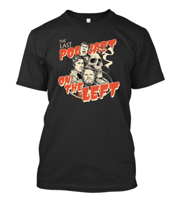 The Last Podcast On The Left Classic Logo With Illustrations And Skull T-Shirt
