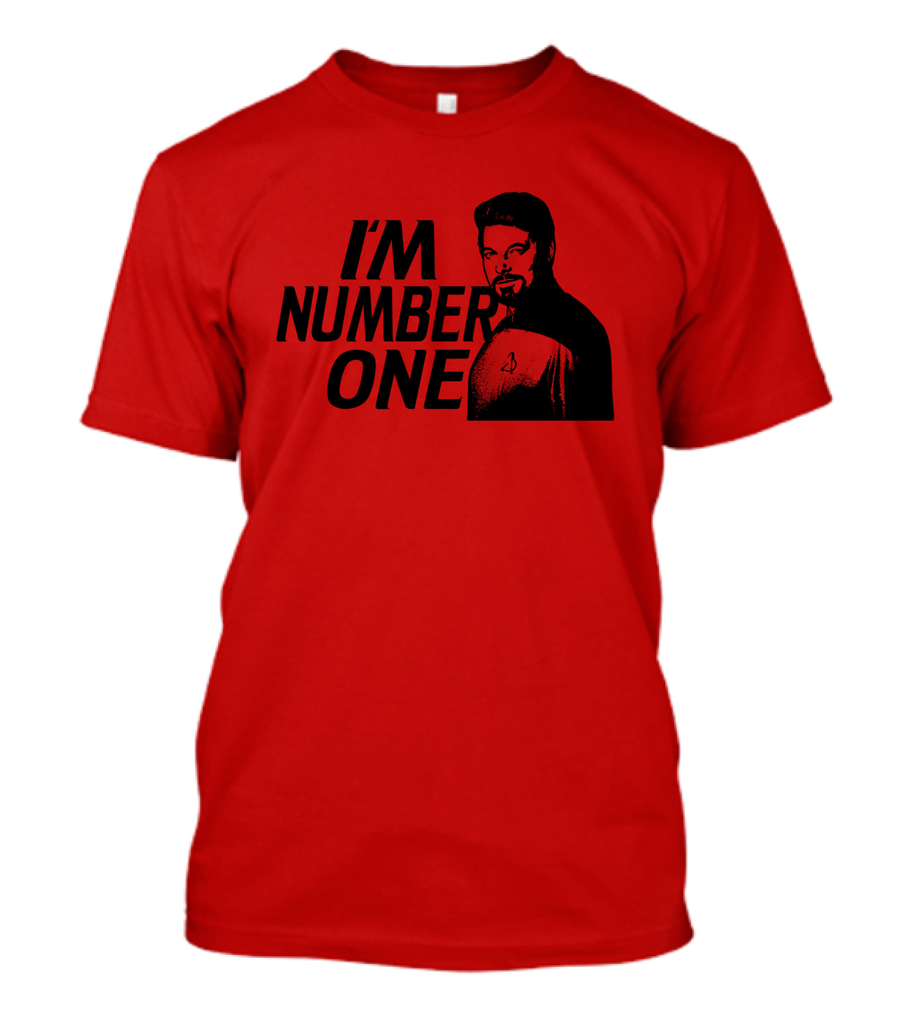 Star Trek I'm Number One Jonathan Frakes Red Crewneck T-Shirt