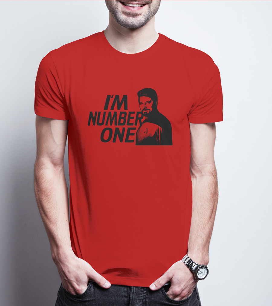 Star Trek I'm Number One Jonathan Frakes Red Crewneck T-Shirt