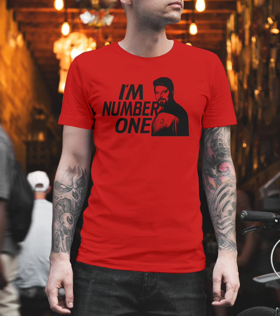 Star Trek I'm Number One Jonathan Frakes Red Crewneck T-Shirt