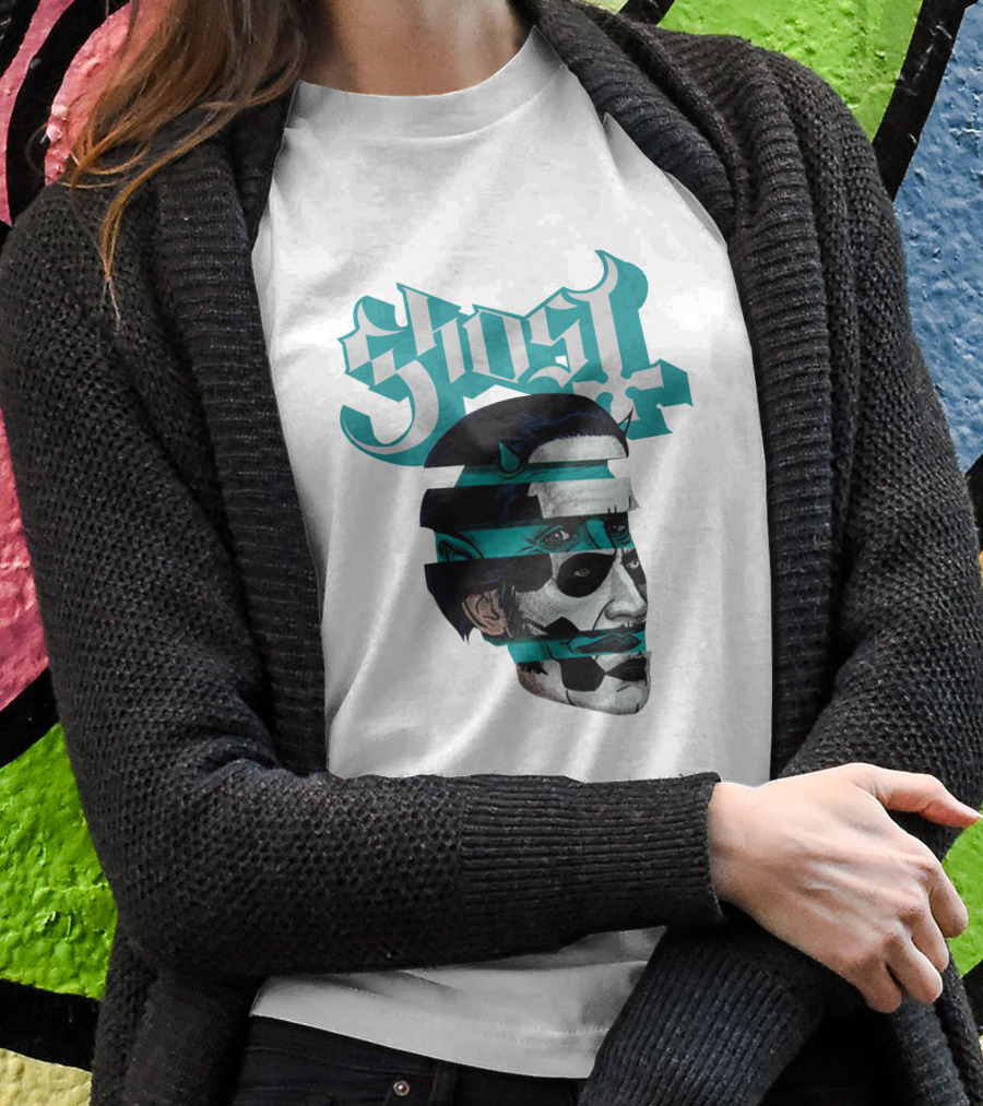 Ghost Band Fragmented Face T-Shirt
