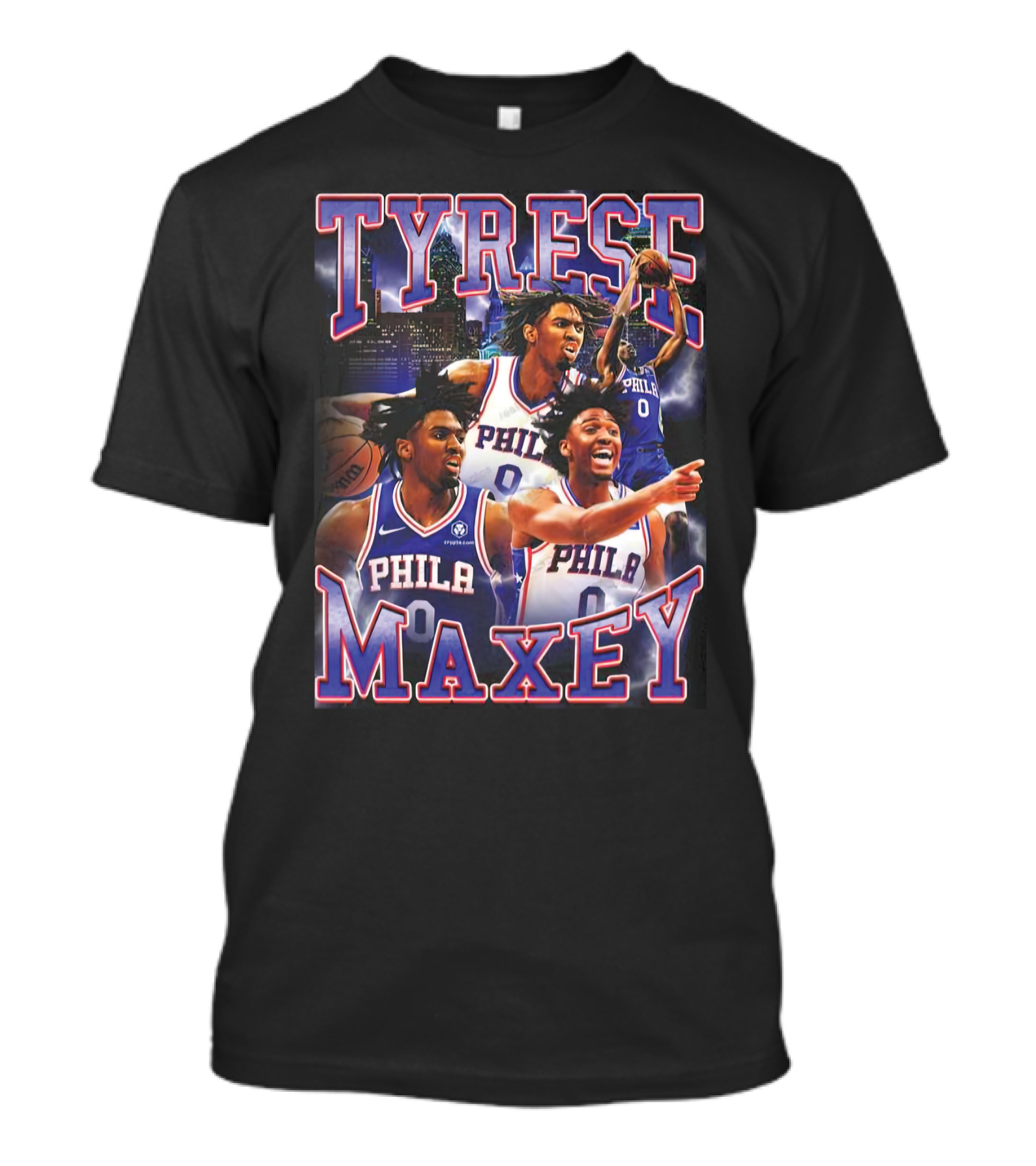 TYRESE MAXEY PHILA NBA Basketball Player T-Shirt