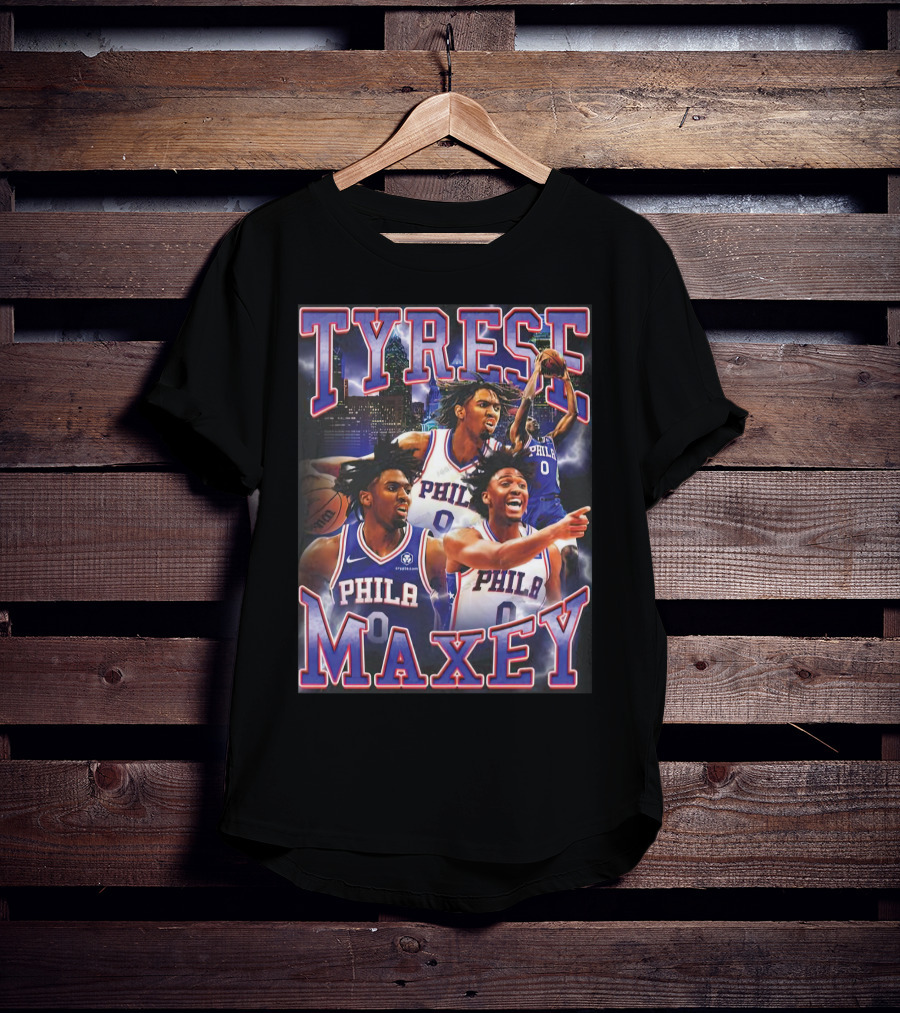 TYRESE MAXEY PHILA NBA Basketball Player T-Shirt