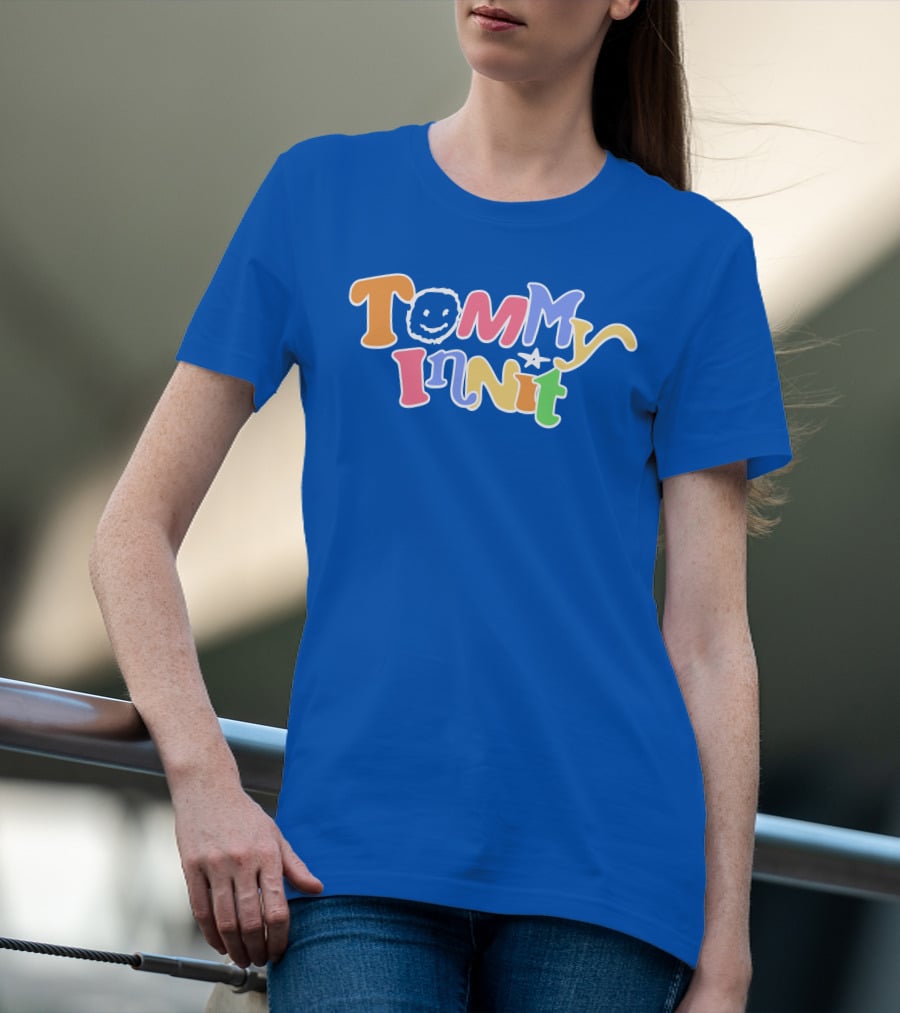 TommyInnit Colorful Text Design With Smiley Face And Star T-Shirt