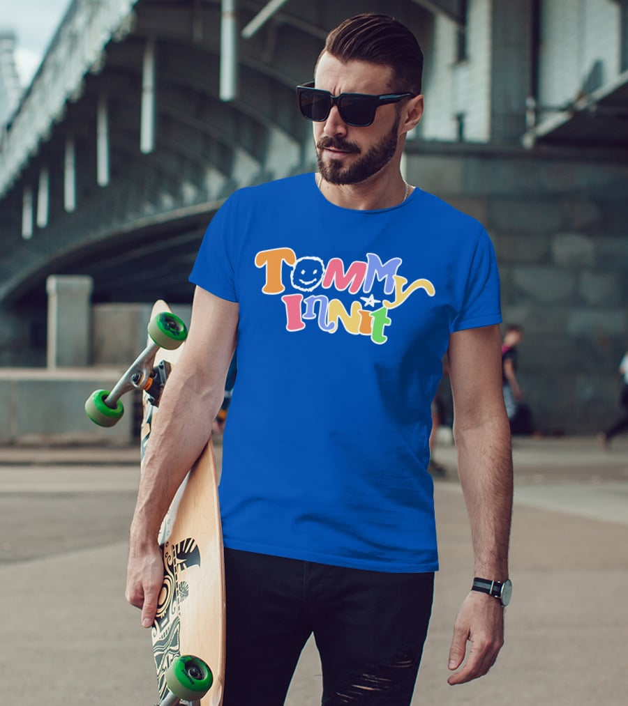 TommyInnit Colorful Text Design With Smiley Face And Star T-Shirt