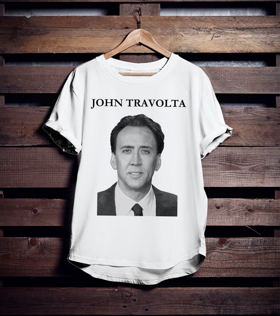 John Travolta Nicolas Cage Face Swap T-Shirt