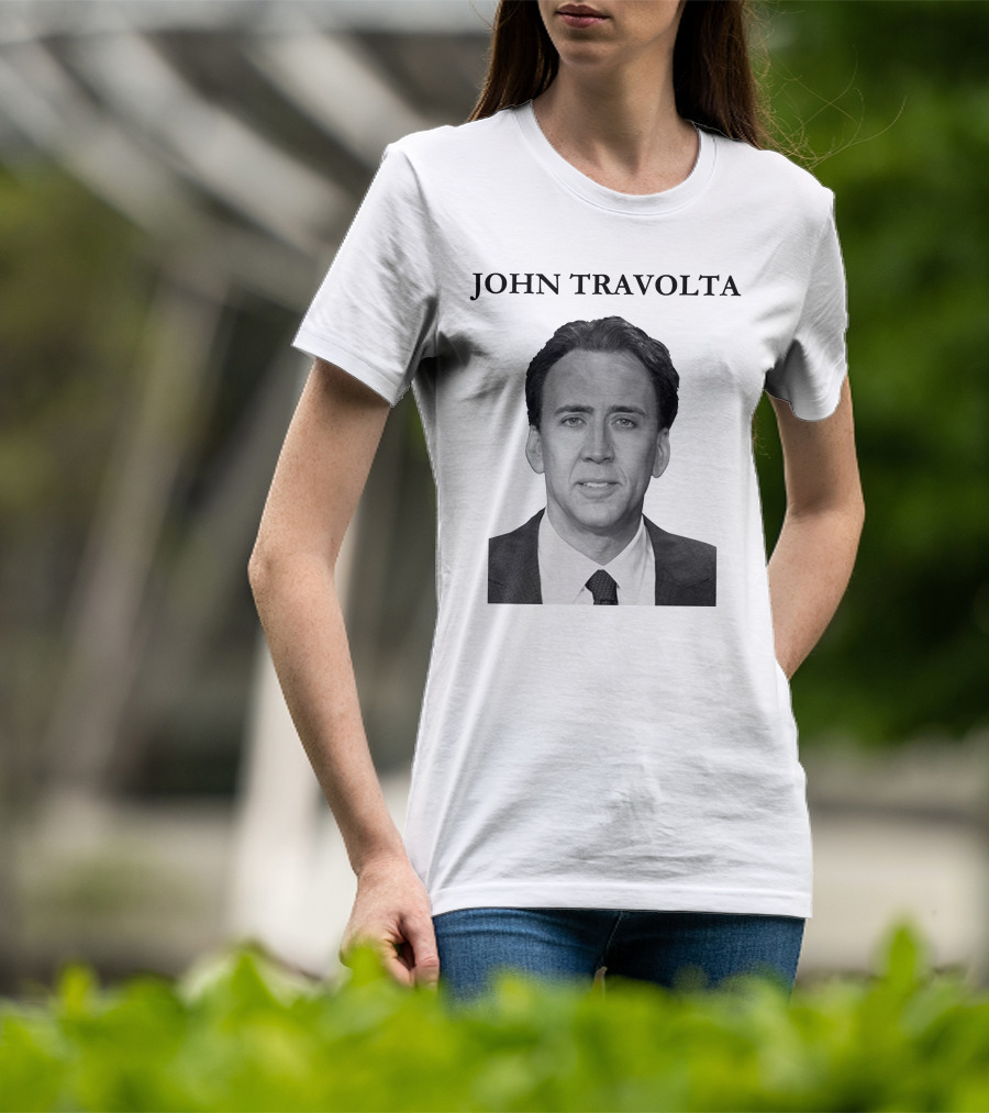John Travolta Nicolas Cage Face Swap T-Shirt