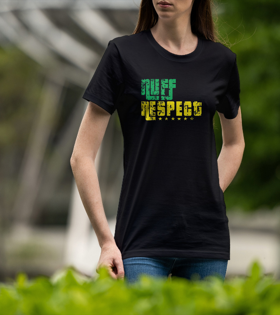 NUFF RESPECT Green Yellow Stars T-Shirt