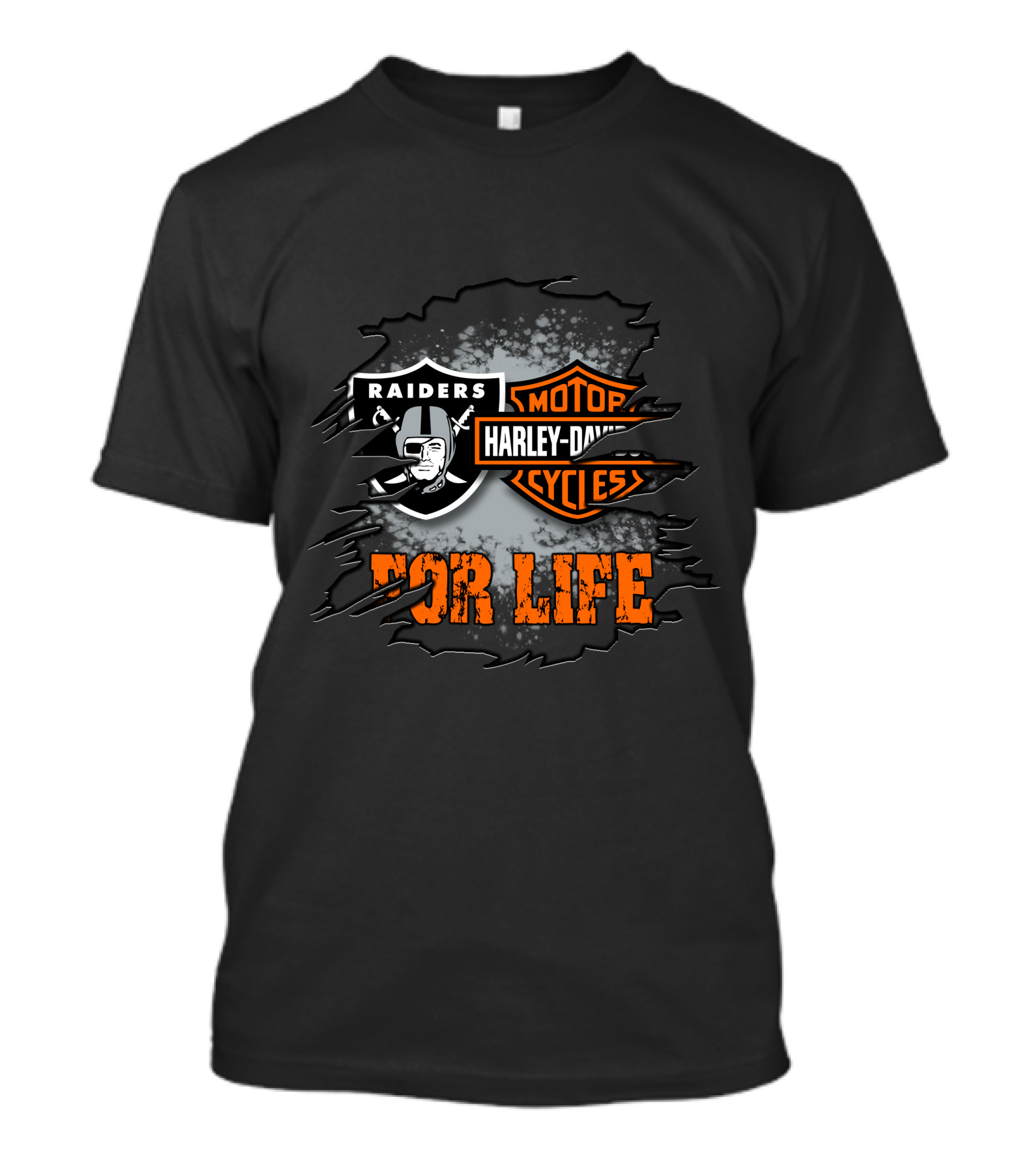 Las Vegas Raiders Harley Davidson For Life T-Shirt