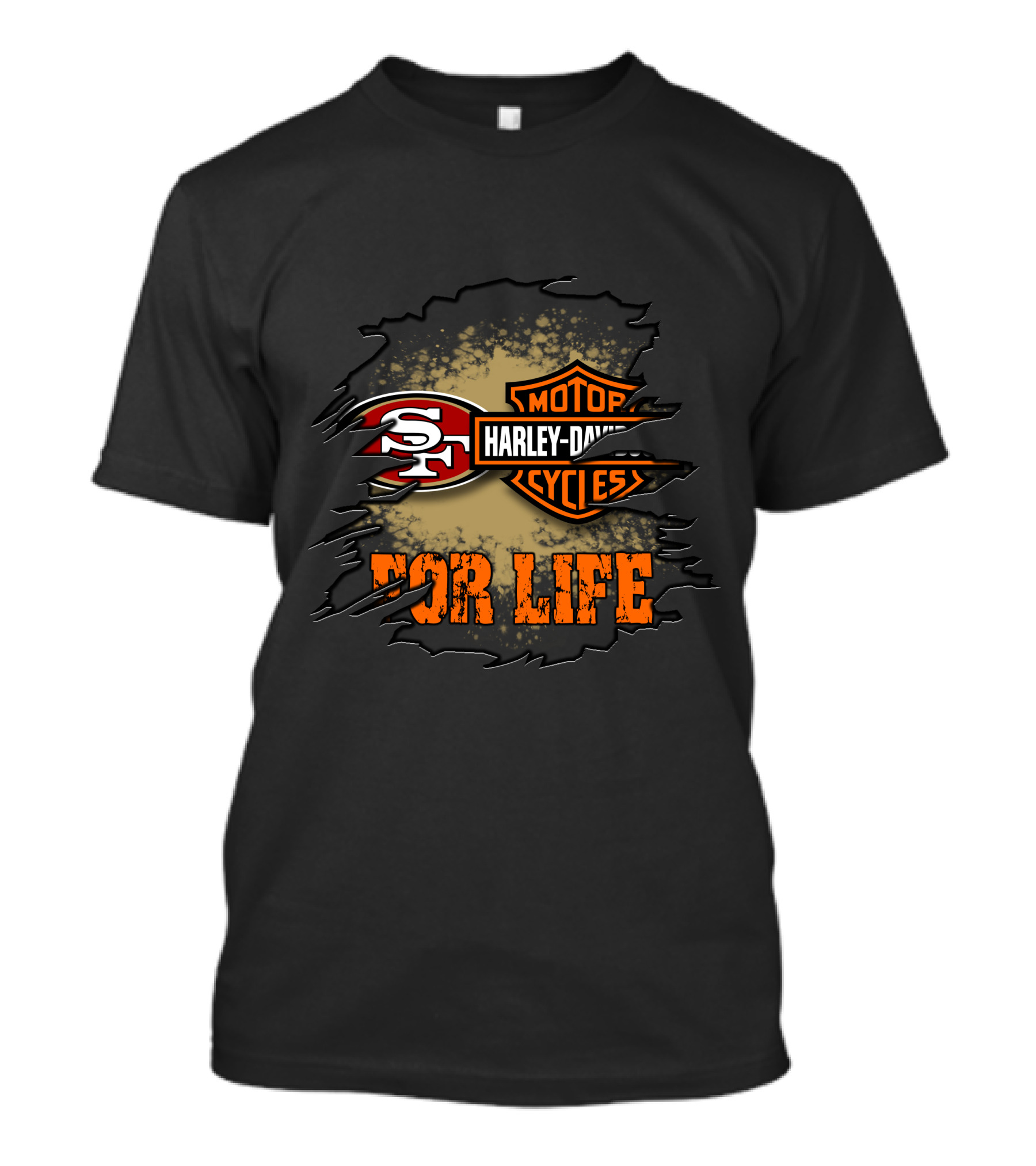 San Francisco 49ers Harley Davidson For Life T-Shirt