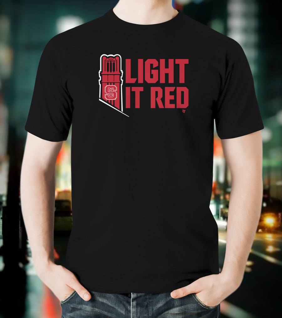 Light It Red NC State Inside Pack Sports Tower T-Shirt