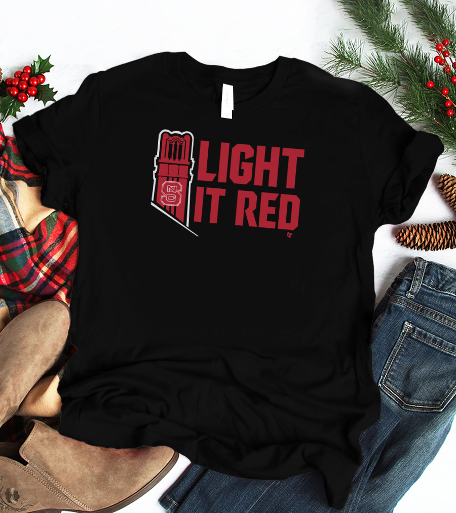 Light It Red NC State Inside Pack Sports Tower T-Shirt