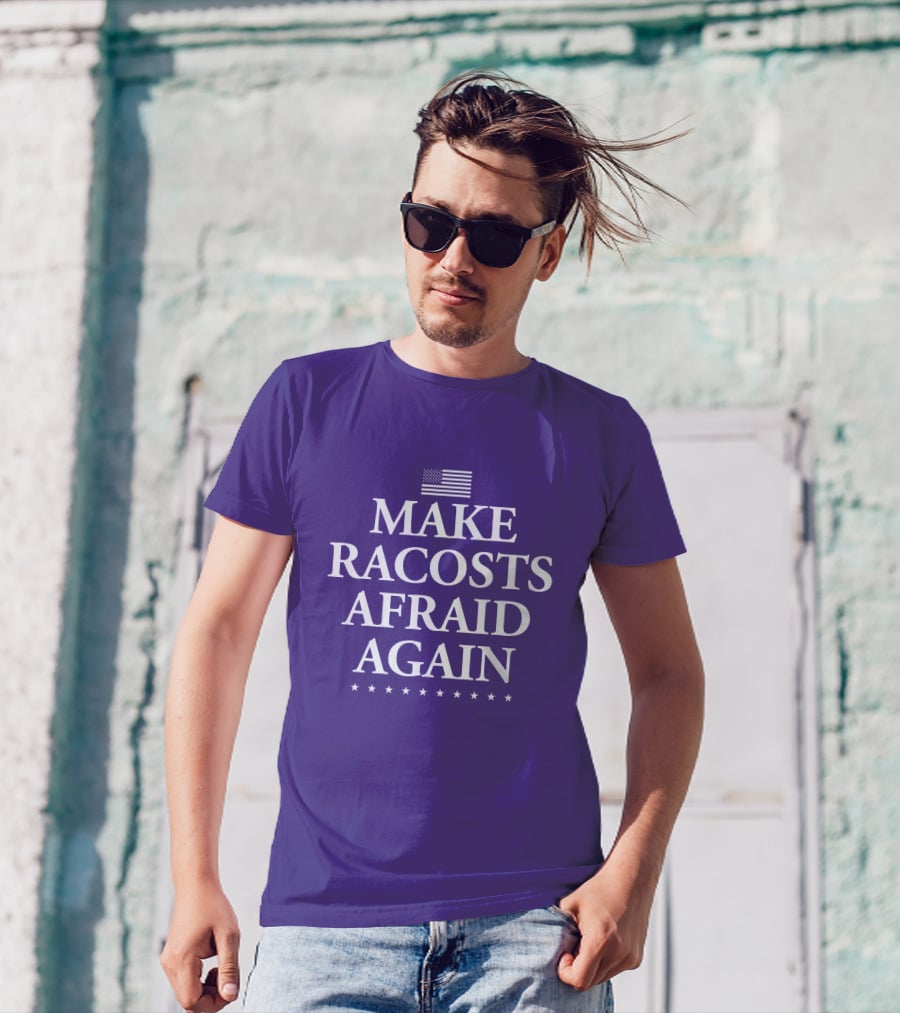 MAKE RACOSTS AFRAID AGAIN AMERICAN FLAG STARS T-Shirt